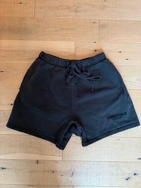 Essentials Black Drawstring Shorts